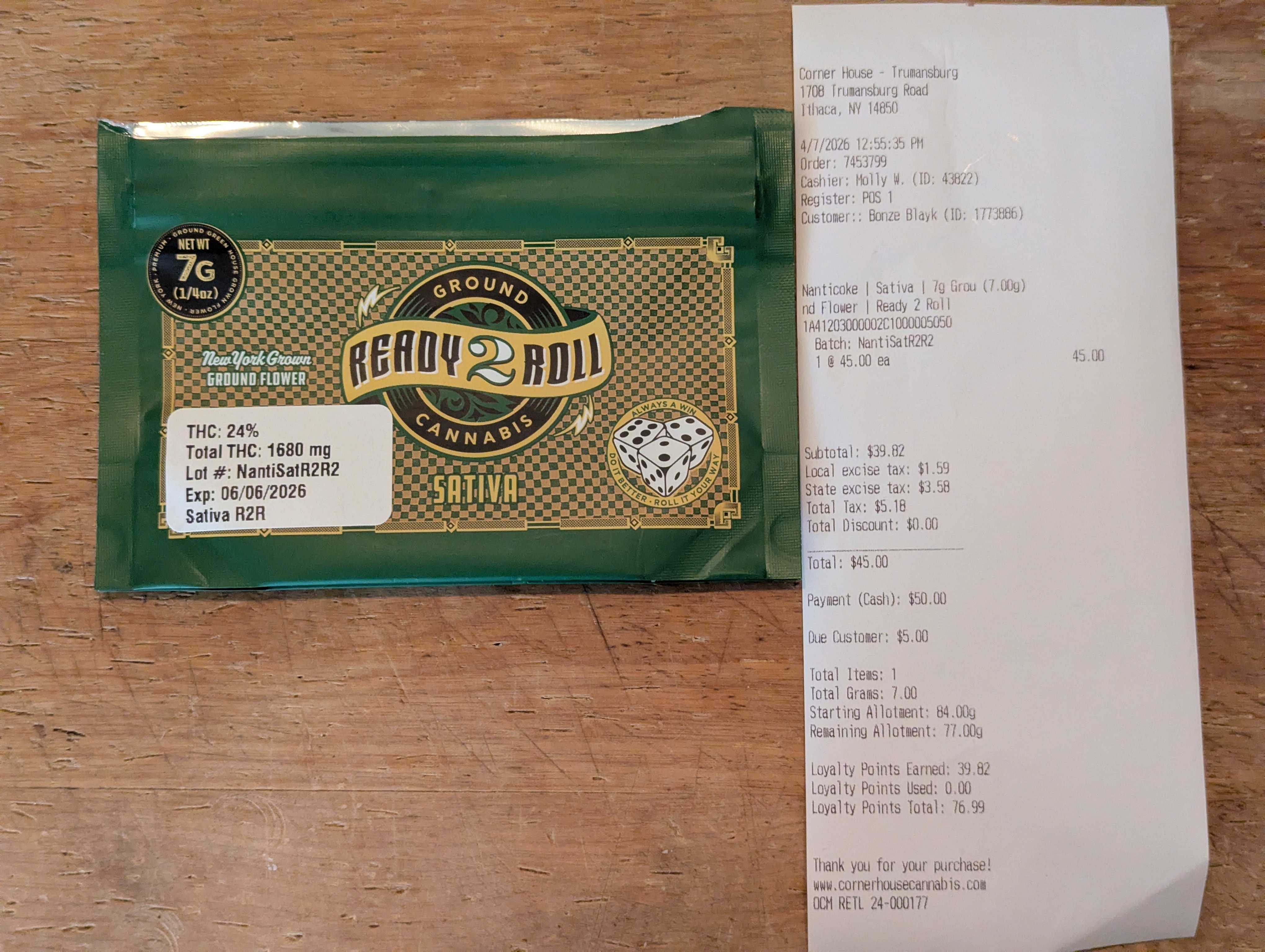 ./2026-04-07 - PXL_20260407_185638757 - MMJ The Corner House - Nanticoke Ground Sativa - 1 x 7 gm - $45.00.jpg